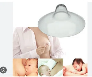 2 Pcs Silicone Nipple Shields Protectors - Soft Breast Feeding Protection Cover for Baby & Mother