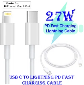 Corn PD 27W Type C to Lightning Quick Charge Cable