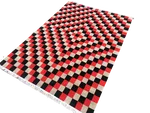 Hand-Knot Red Nepali Carpet: Modern Design, 60 Knots, 170x240 Cm