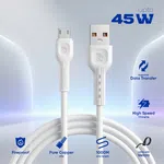 Elephu Silky Series Data Cable 1545| ( USB to Micro)| Fast charging| Pure soft Silicon Cable| 1000mm Length| Pure Copper Wire|