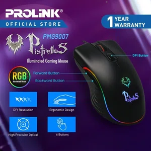 Prolink Pistrellus 7-Color Illuminated Gaming Mouse - PMG9007