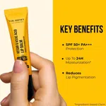Dr. Sheth's Kesar & Kojic Acid Lip Balm|Reduces Lip Pigmentation|SPF 50+ PA+++|24H Moisturization|Non Sticky|Lightweight|For Dark,Dry,Flaky Lips|Natural Oils & Butters|All Genders|10g