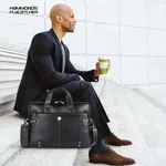 Hammonds Flycatcher Genuine Leather Laptop Bag For Men (Black)