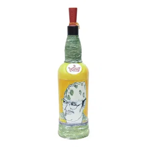 King Birendra Printed Handmade Craft Bottle With Light Lamp