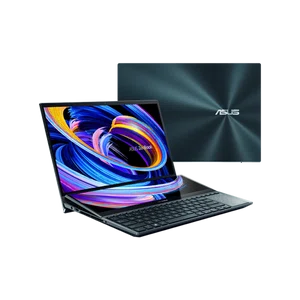 ZENBOOK PRO DUO - UX582LR - 10th, i9 10980HK, 32, SSD 1 TB NVMe, DUAL 4K OLED SCREEN, 15.6 Nano Edge 4K OLED IPS TOUCH SCREEN + 2ND 14 INCH 4K TOUCH SCREEN, Nvidia RTX3070 8 GB, GENUINE WIN 10, 2 years, BACKPACK, PALM REST, STYLUS, BLUE METAL, Fast Charge