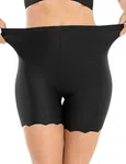 Seamless Smooth Slip Shorts Anti Chafing Safety Pants for Under Dress High Waist Underwear Boxers Skin & Black For Girls