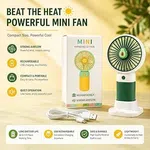 Cute Korean Design Mini Portable Fan with Lithium Rechargeable Battery
