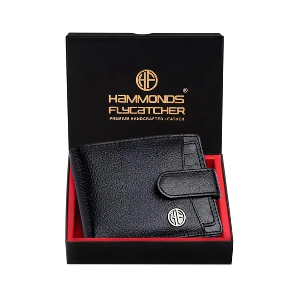 Hammonds Flycatcher Genuine Leather Black Wallet For Men