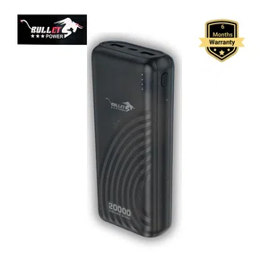 Bullet Power Bank PB-20 20000mAh Fast Charging 3-in-1 Portable Charger - Black
