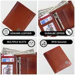 Hammonds Flycatcher RFID Protected Tan Leather Wallet For Men (HF 514 BLK)