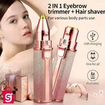 2-in-1 Precision Facial & Eyebrow Shaper – USB Rechargeable Hair Remover for Women