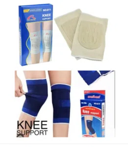 2 Pairs Combo Set (4 Pcs) Elastic Knee Support Brace MD-811 / MD-6019 Knee Guard Pad For Sports & Joint Pain Relief