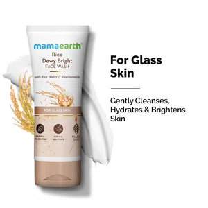 mamaearth Rice Dewy Bright Face Wash With Rice Water & Niacinamide for Glass Skin - 100 ml