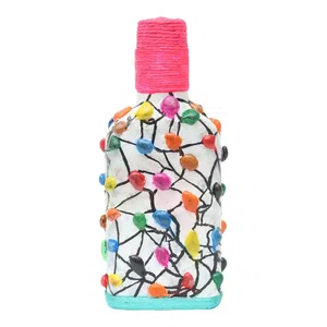 Hot Glue Bubble Hand Print Handmade Craft Bottle For Decoration