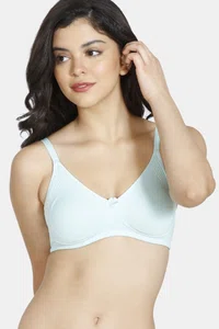 Rosaline Basics Double Layered Non Wired 3/4th Coverage Bra - Plume