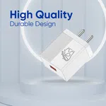 Elephu ep-25A Charging Adapter| Fast Charging| USB To Type C cable included| Universal Compatibility|