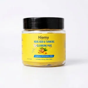 Hiemy Kojic Acid & Turmeric Cleansing Pads – Advanced Brightening & Deep Pore Cleansing (50 Pads)