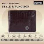 Hammonds FLycatcher Croco Brown Genuine Leather Wallet For Men