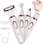 4-in-1 Electric Women\'s Shaver – USB Rechargeable Hair Remover for Eyebrow, Nose, & Body