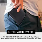 Hammonds Flycatcher RFID Protected Black Leather Wallet For Men