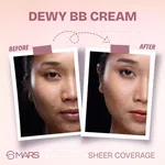 MARS Dewy BB Cream – 40g | 01-PORCELAIN | Natural Glow, Hydration & Long-Lasting Smooth Finish