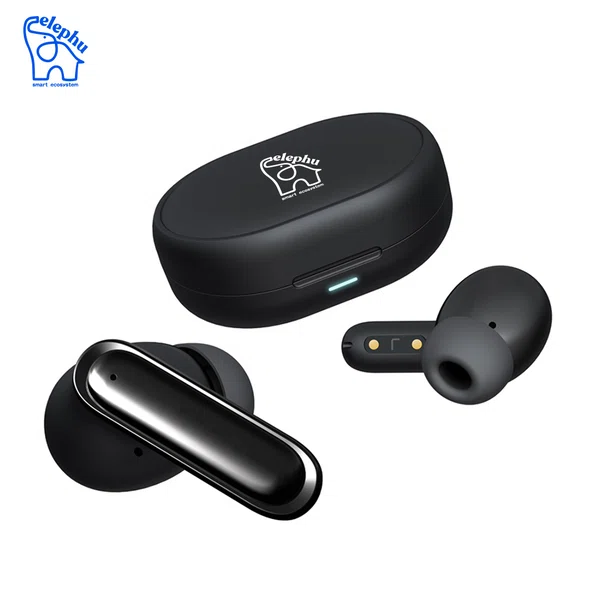 Elephu Rizz 3012 Earbuds | 50 Hours Playback| Rapid Charging|Environmental Noise Cancellation| 4 Mics| Dual Pairing| Game Mode