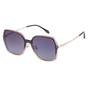 Oudi Premium UV Protected Lens Gold-Toned Metal Full Rim Sunglasses for Women Purple-Gold