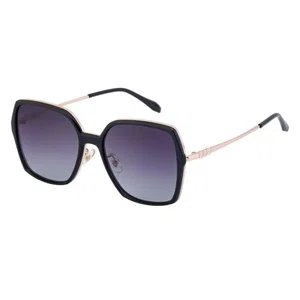 Oudi Premium UV Protected Lens Gold-Toned Metal Full Rim Sunglasses for Women Black-Purple