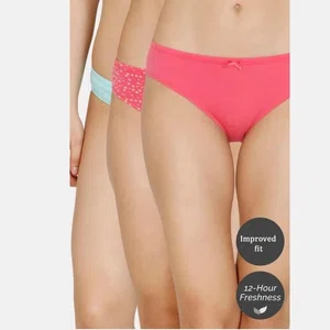 Zivame Bikini Low Rise Anti-Microbial Panty (Pack of 3) For Women - Fruit Blue Dove