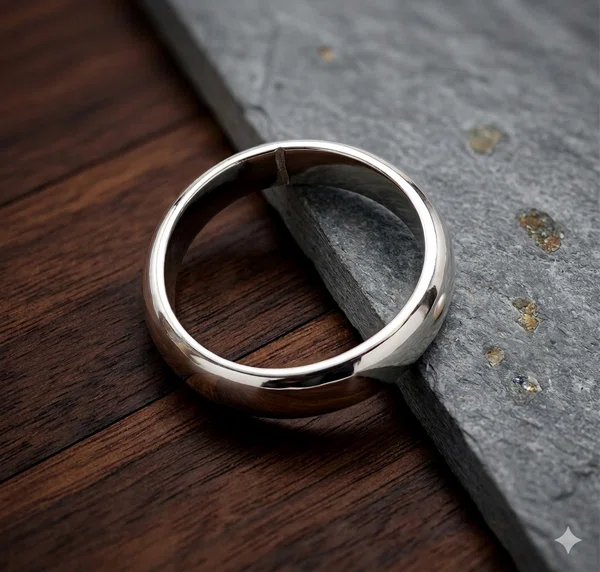 PURE SILVER PLAIN FINGER RING FOR UNISEX