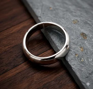PURE SILVER PLAIN FINGER RING FOR UNISEX