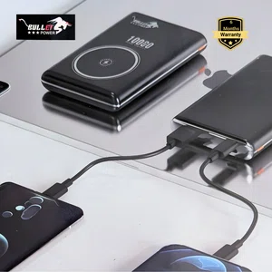Bullet Power Bank PB-50 10000mAh Magnetic Wireless Fast Charging 22.5W Portable Charger with LED Display - Black