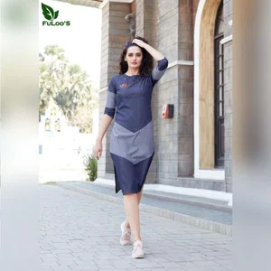FuLoo's Slieecker Denim Western Kurti # 1021
