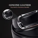HAMMONDS FLYCATCHER Genuine Leather Belt for Men, Premium Leather Belt with Auto Lock mechanism, Mens Belt Leather Branded with Slide Lock, Stylish Hidden Tail Design for Everyday Wear