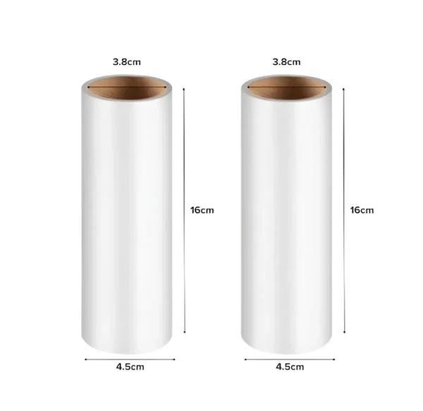 16 CM Lint Remover Roller Refill , Hair Remover Roller Refill 60 Sheet Pack Of 2 Piece Refill