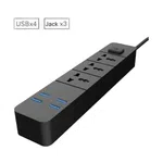 Lucky Hawk T18 2M Power Strip Stop3 Power Socket 4 USB Port