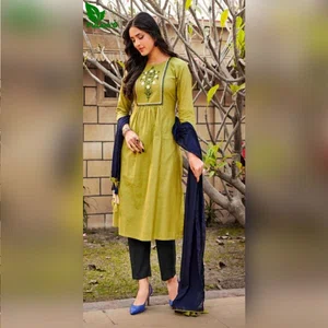 FuLoo's Maze Pure Cotton Designer Kurti in 3 set #01