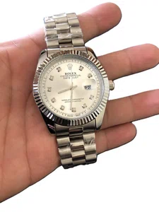Luxury DATEJUST Steel & Gold Quartz Casual Design Stainless Steel Military Water Resistant Wrist Watch For Men