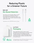 Anker 543 USB-C to USB-C Cable (Bio-Based) (A80E1061) (140w,3ft,white)