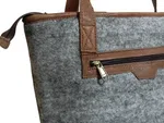 Handcrafted Nepali Felt & Leather Shoulder Bag