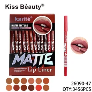 Karite 2 Pcs Matte Lip Liner Pencils Set Highly Pigmented Waterproof Full Coverage Lip Contour Makeup Kit