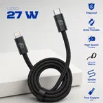Elephu Data cable Braidy series 567| Type C to Lightning/Iphone)| fast charging| high speed data transfer| Fabric braided cable| Integrated IC chips| aluminum tip| pure copper wire
