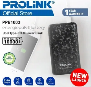 Prolink Power Bank 10000mAh USB & Type C - PPB1003