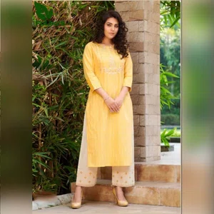FuLoo's Skylark Pure Cotton Designer Embroidered Kurti for Women#06