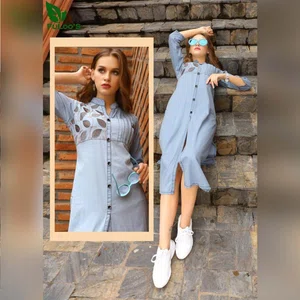 FuLoo's Slider Denim Western Kurti # 1230