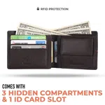 Hammonds Flycatcher Rfid Protected Brown Leather Wallet For Men