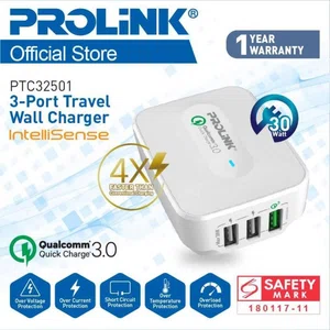 Prolink 3-Port Travel Wall Charger 30W - PTC32501