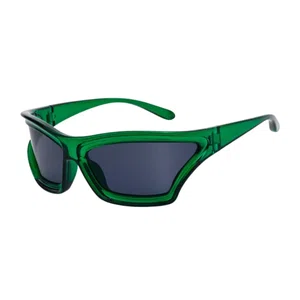 Oudi Premium UV Protected Lens Green Polycarbonate Full Rim Sunglasses for Women Green-Grey