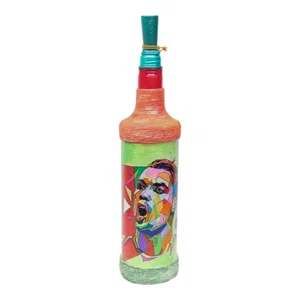 Cr7 Printed handmade Craft Bottle With Night Lamp