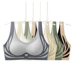Women\'s Premium Seamless Sports Bra - Non-Wired Air Permeable Comfort Bralette with Removable Pads for Daily Wear, Yoga & Gym